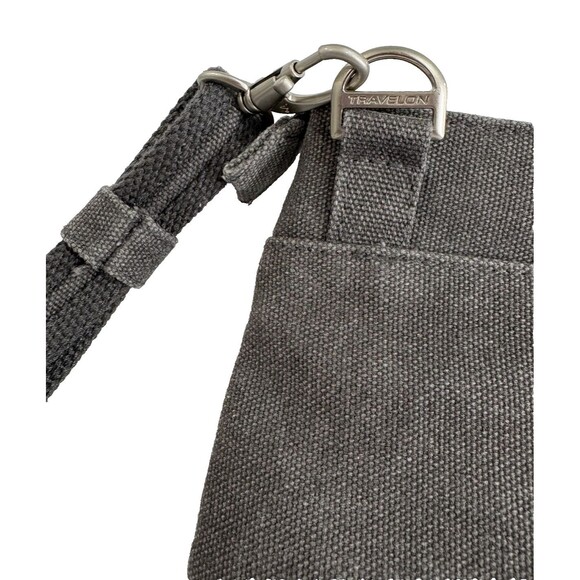 Travelon Anti-Theft Heritage Crossbody Bag Gray RFID Slash-Resistant Purse - Picture 8 of 13